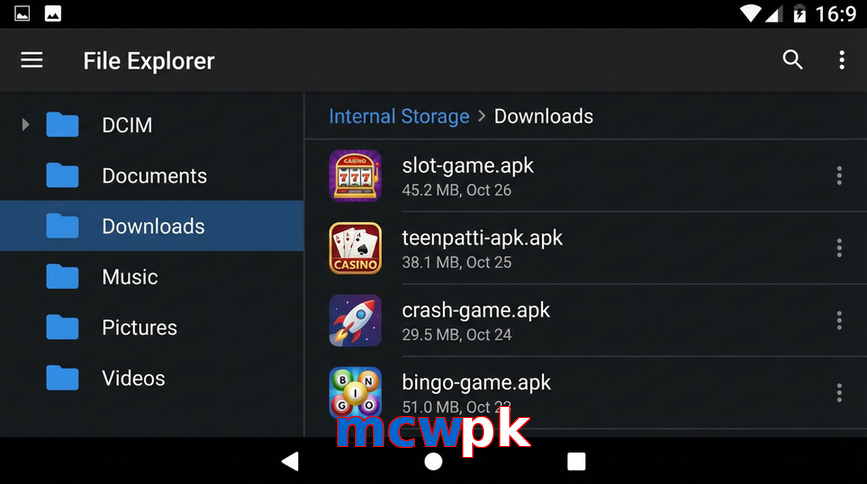 Main screen of Mcwpk gameapk page for PK players